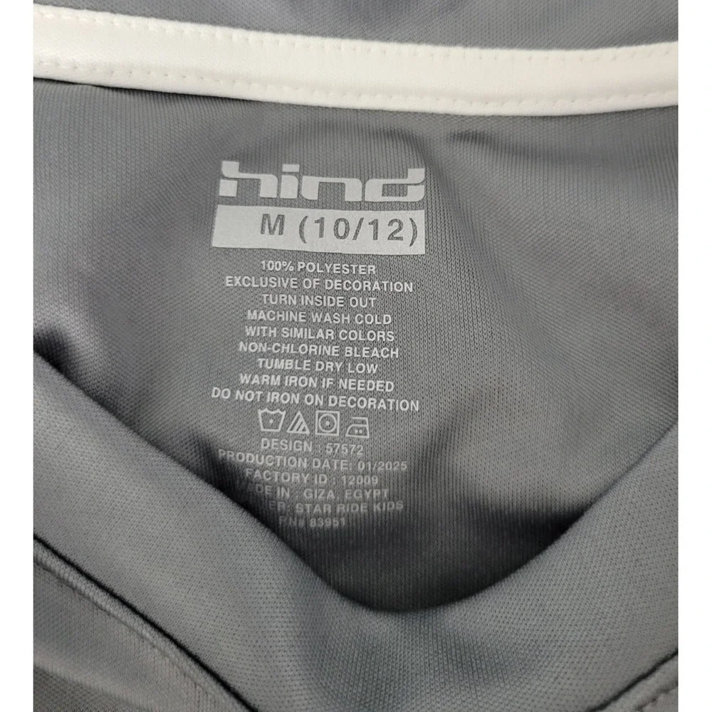 Hind Boys Size Medium (10/12) 3 Piece Set Shirt Shorts Tank Black/Gray/White NWT